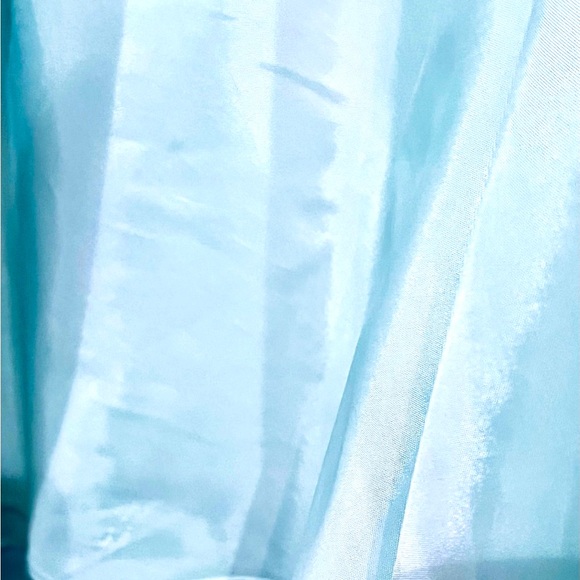 DRESS BARN Blue Floral Chiffon dress with underskirt, size 18, EUC - Picture 7 of 11